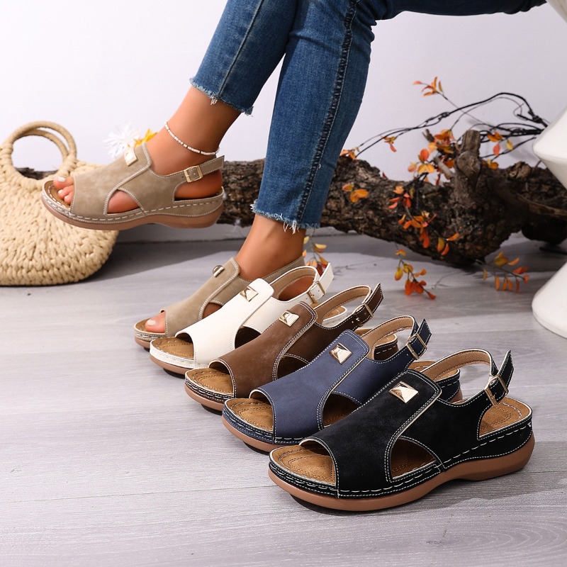 Women'S Shoes For Bunions - Женские сандалии на танкетке больших размеров