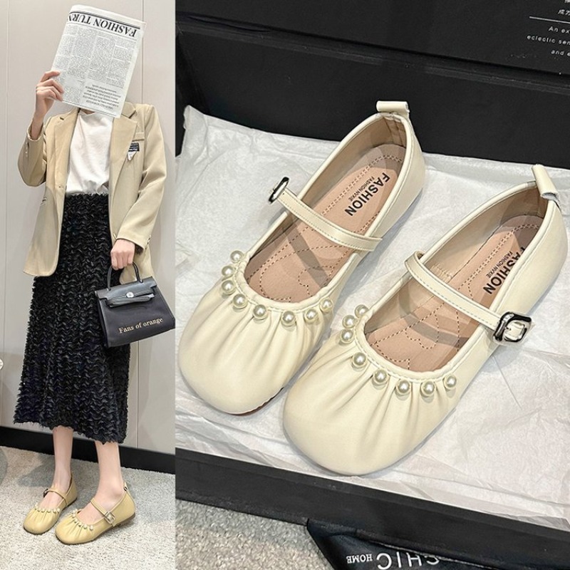 Mary Jane Shoes - Удобные туфли Мэри Джейн с жемчужным