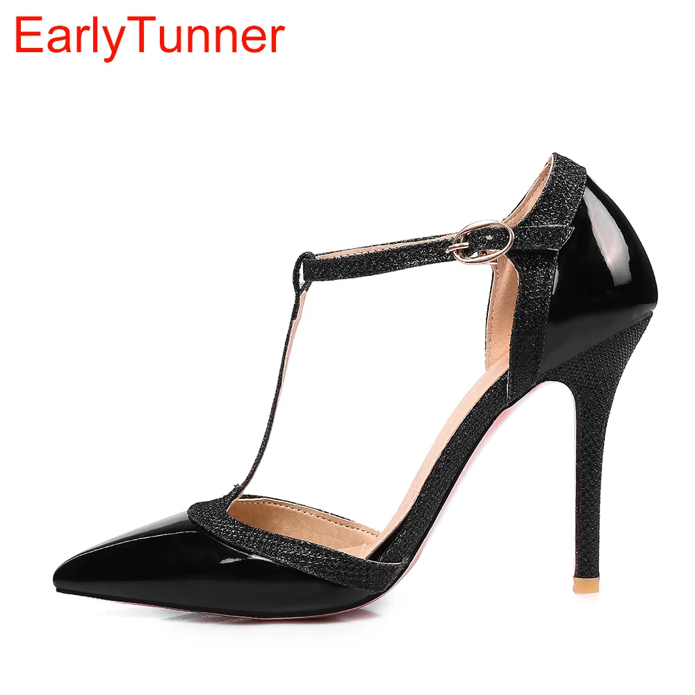 Women Shoes Black - Совершенно новые летние пикантные красные абрикосовые