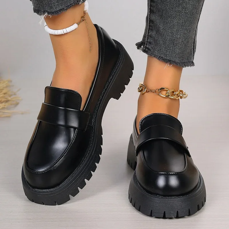 Women Shoes Japan - Большие размеры 35–43, черные лоферы из