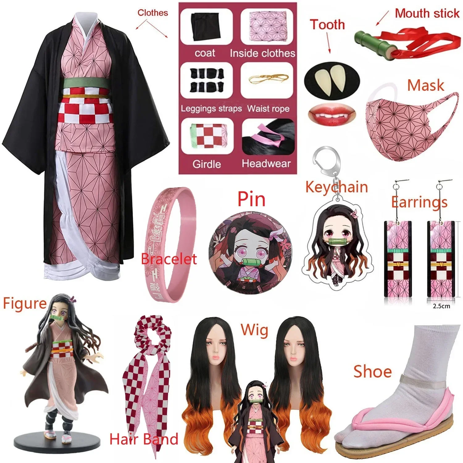 Women Shoes Japan - Костюм для косплея Камадо Нэзуко (аниме)