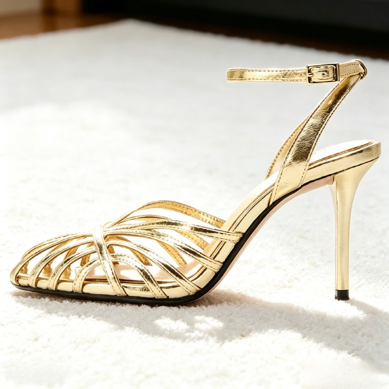 Сексуальные золотые полые санд – обзор и цена Women Shoes Formal
